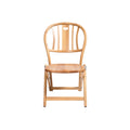 Minimalist Wooden Chair with Curved Backrest and Natural Finish