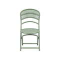 Modern Green Perforated Dining Chair Design